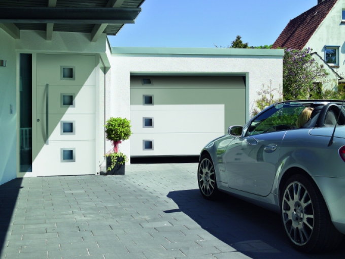 White Sectional Garage Doors by Garage Door and Gate